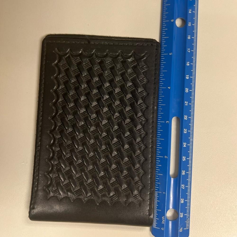 Elegant Black Leather Card Holder